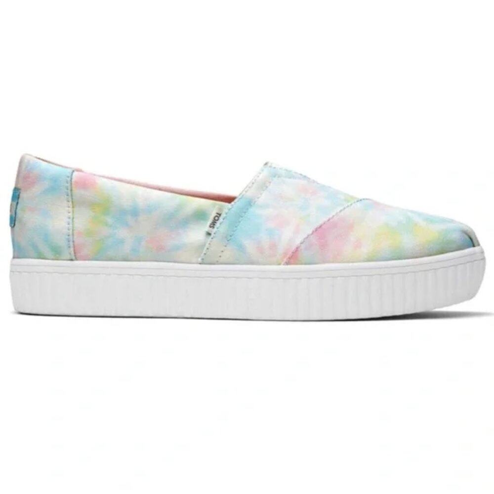 TOMS Alpargata Indio Tie Dye Slip On Sneakers Size 8 - Picture 1 of 6
